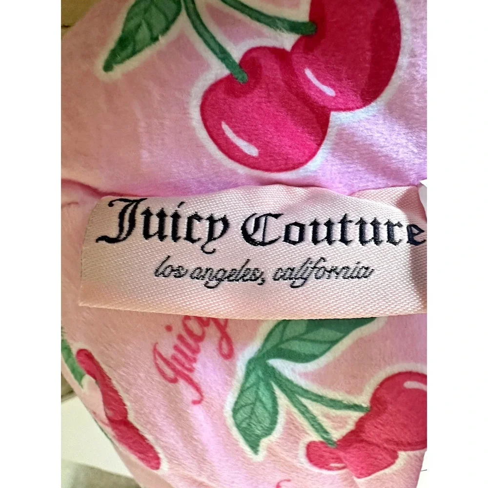 Juicy‎ Couture Cherry Velour Pet Bed Cuddler Pink Small Dog Cat NWT